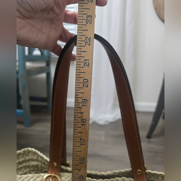 Coach Structured Straw Large Basket Tote Natural/Burnished Amber Cottagecore - Picture 11 of 15